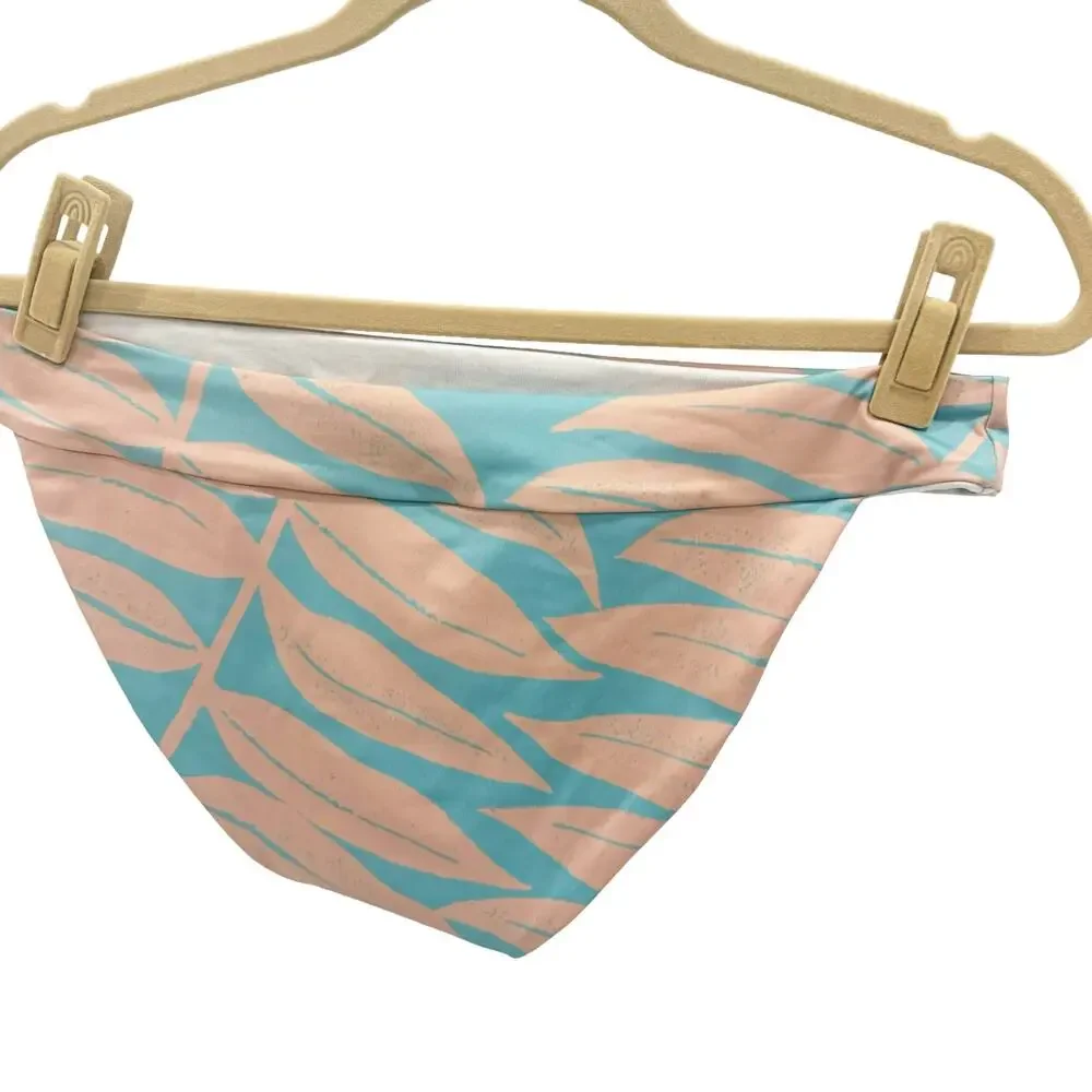 Patagonia Nanogrip Nireta Full-Coverage Bikini Set Blue Pink Size L NWOT